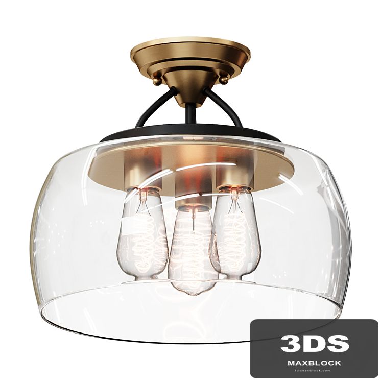 Chandelier MOD BOWL CEILING LIGHT - LARGE SKU FM19050 AB lamp
