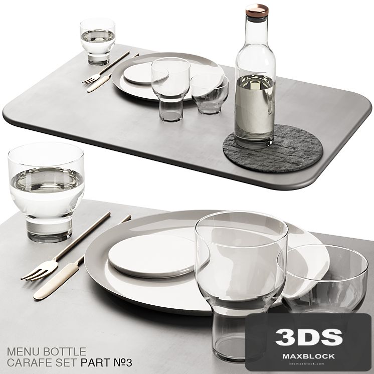 138 dishes decor set 11 MENU Bottle Carafe by Norm P03