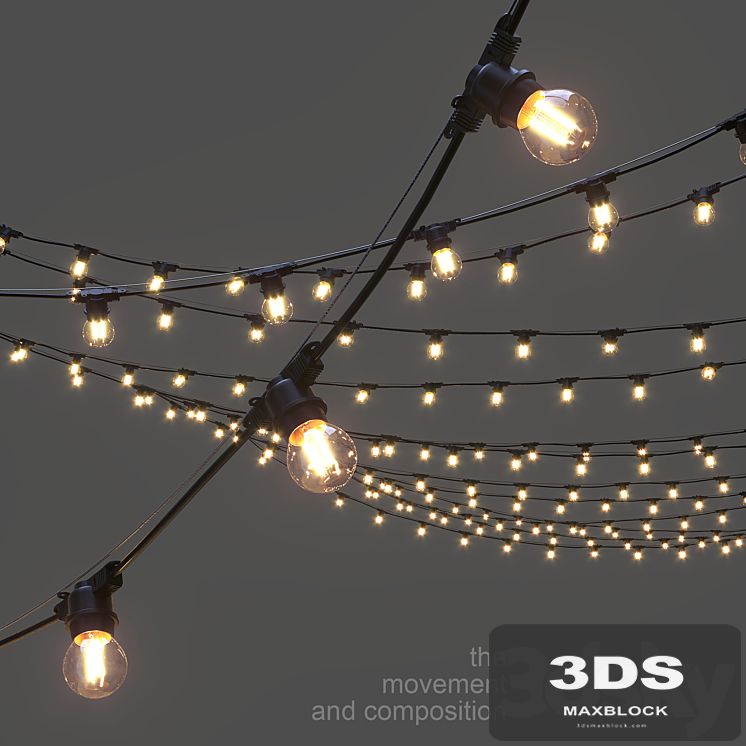 Editable Garland on a rope