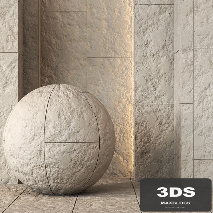 Decorative Stone Wall Panel Texture 4K - Seamless