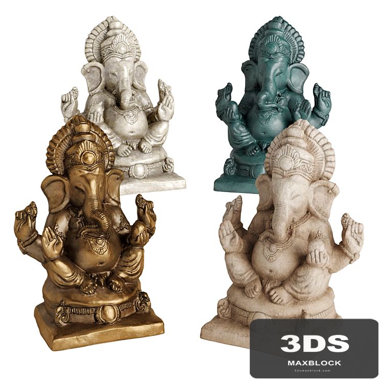 Ganesha sitting sculpture