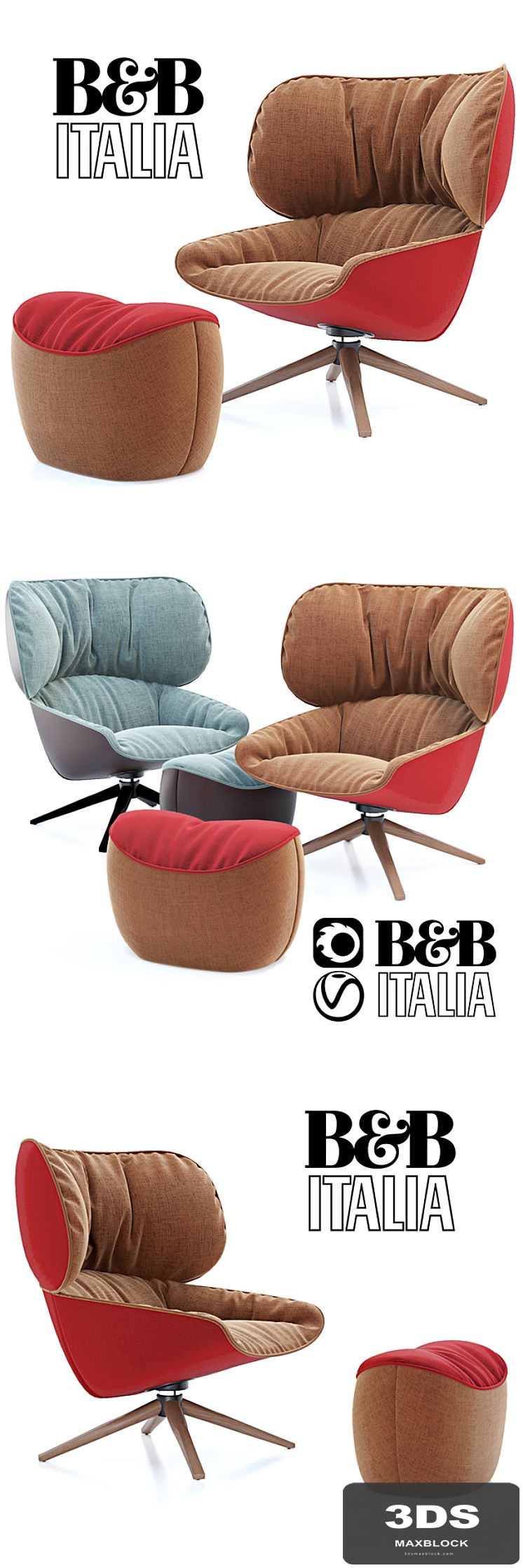 B &amp; B Italia TABANO (Vray + Corona)