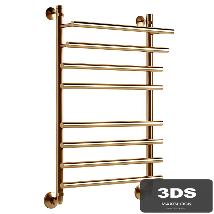 Water heated towel rail EWRIKA Medea Pr 80x50, gold