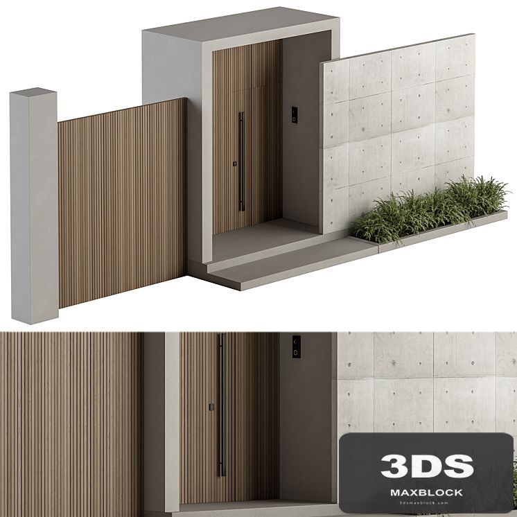 Outdoor Entrance and Fence 05 - Architecture Element