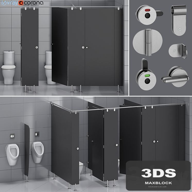 Sanitary partitions for public toilets FunderMax 1 (constructor)
