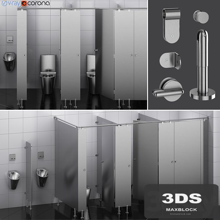 Sanitary partitions for public toilets FunderMax 2 (designer)