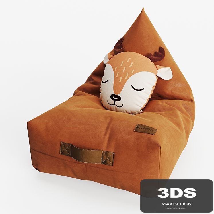 Bean bag chair and pillow from NOBODINOZ