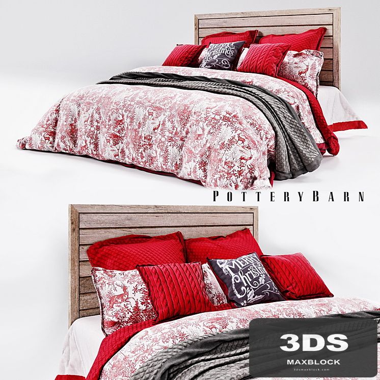 Pottery barn alpine toile bedding set