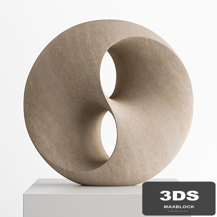 Abstract sculpture. Mobius strip. trifoil knot