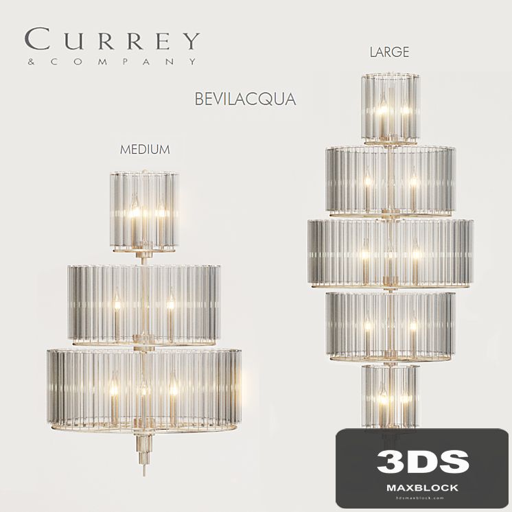 Currey &amp; Compamy BEVILACQUA Medium and Large chandeliers