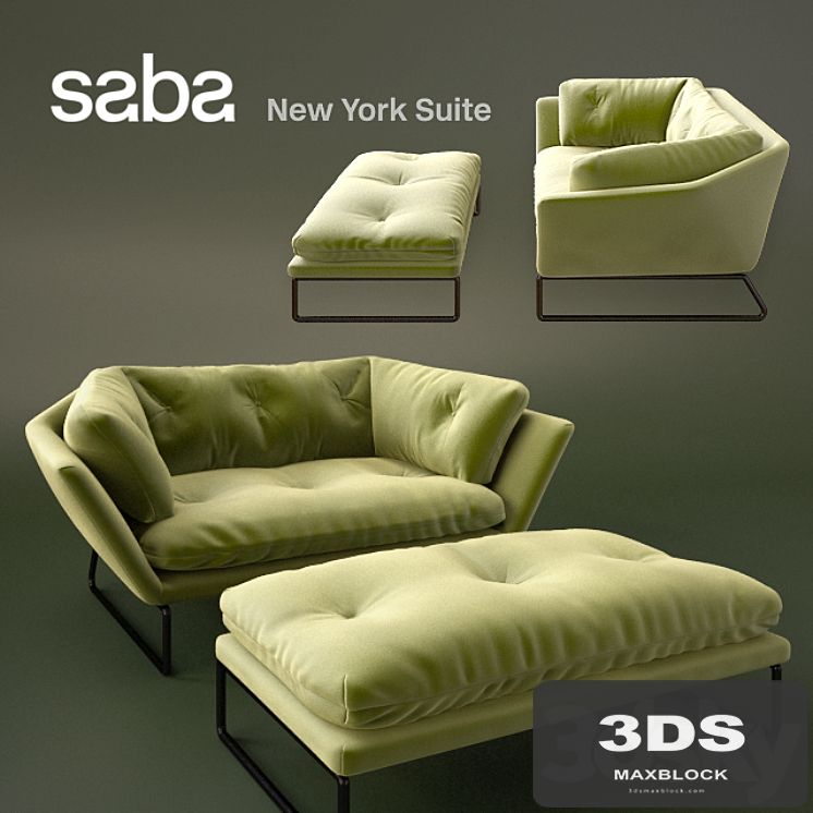 New York Suite by Saba Italia - 1 Seater &amp; Ottoman