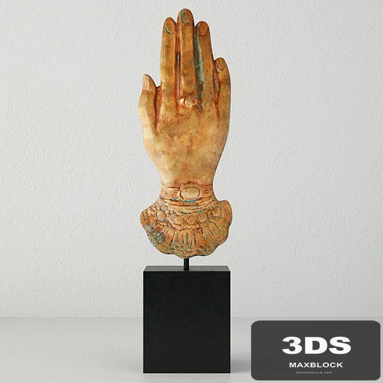 Victorian Brass Hand Paperweight