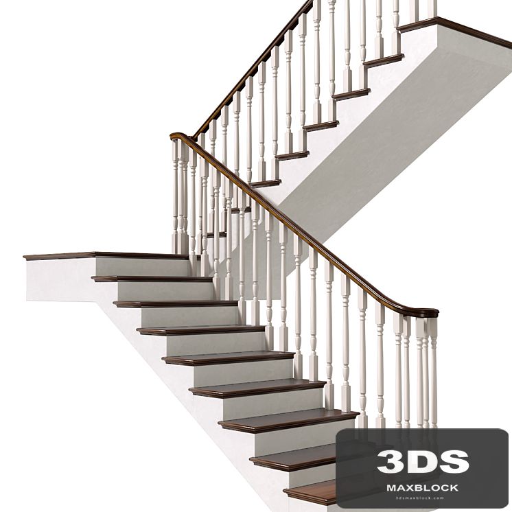 Staircase in classic style.Classic Modern interior stair