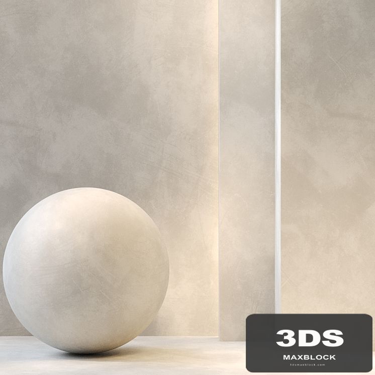 Stucco Textured Beige / PBR / Seamless / 4k / set04