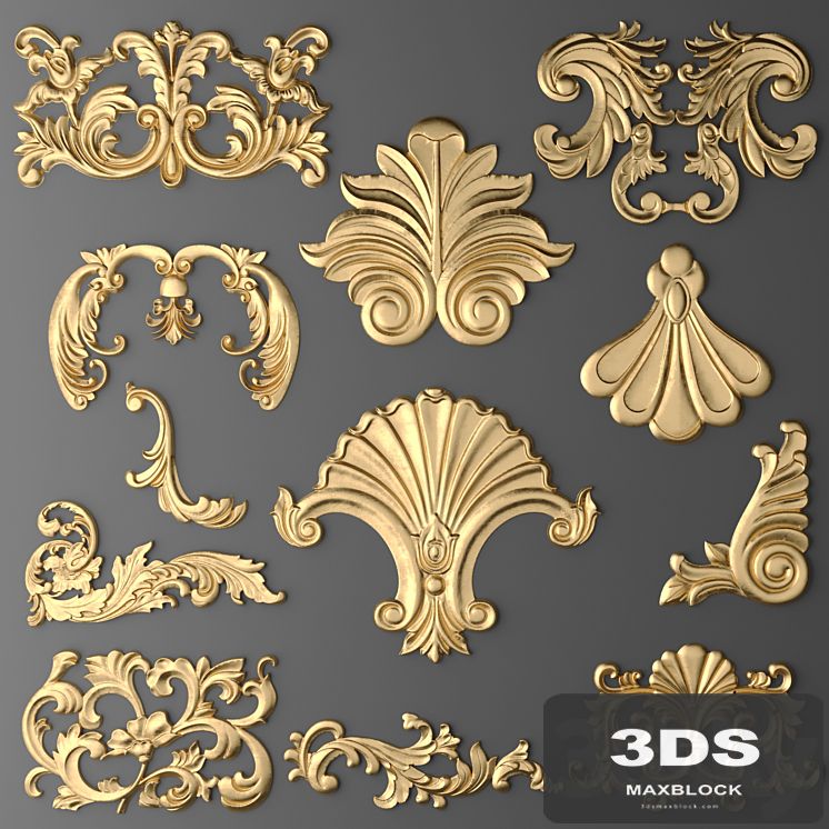 Stucco elements set.
