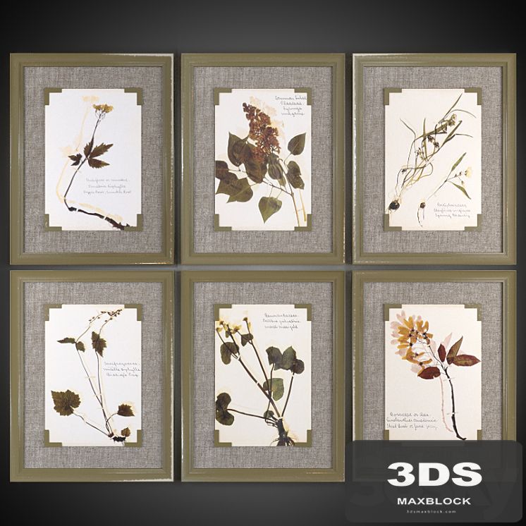 A set of pictures "Ceramic Florals"