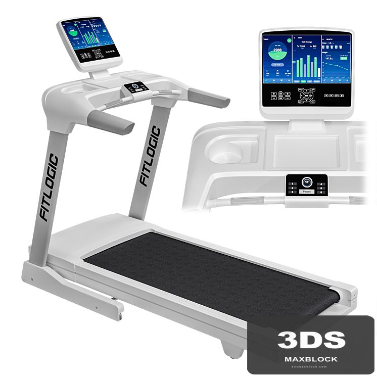 Treadmill FitLogic White