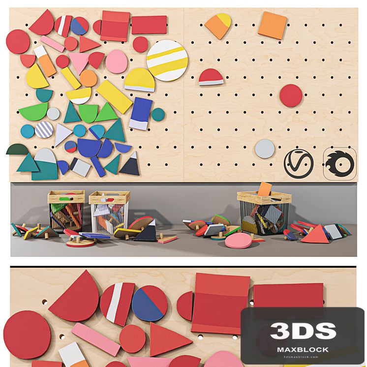 Wooden play board for children