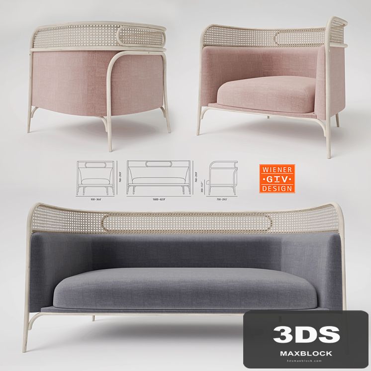 Gebruder Thonet Vienna Targa Lounge and Sofa