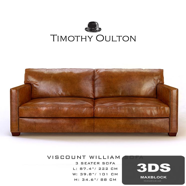 Viscount William Sofa, Sofa 3-seater