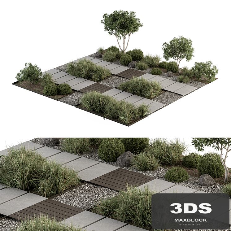 Urban Furniture / Architecture Environment with Plants- Set 67