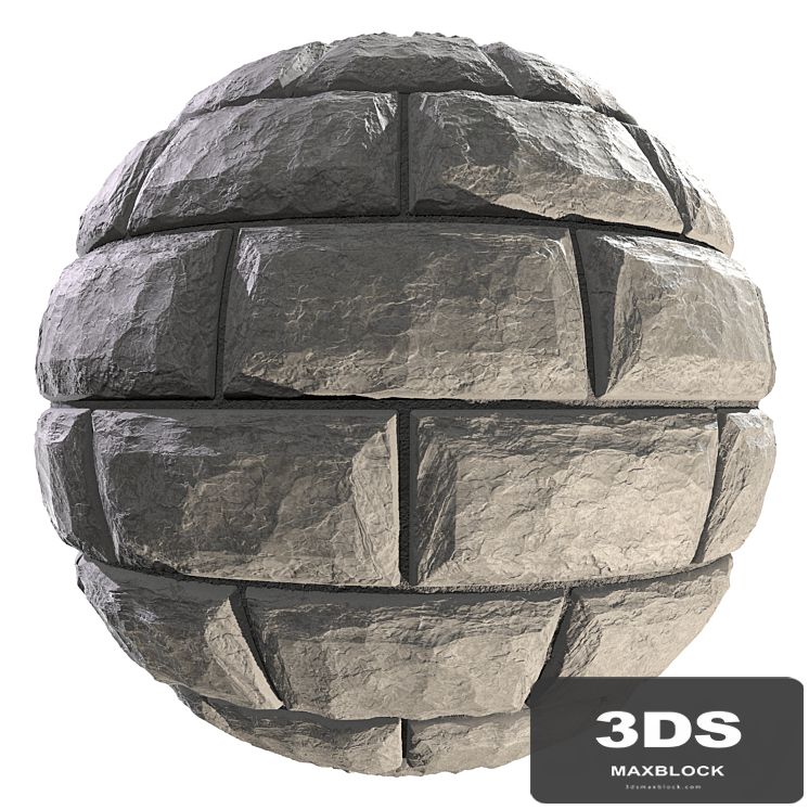Wall of white wild stone material