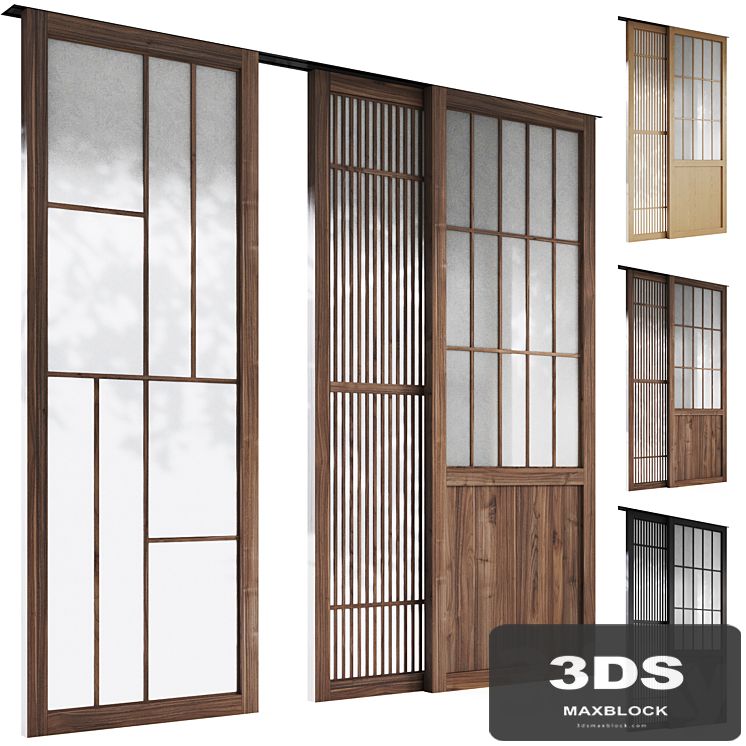 Decorative sliding partition shoji Japanese 5