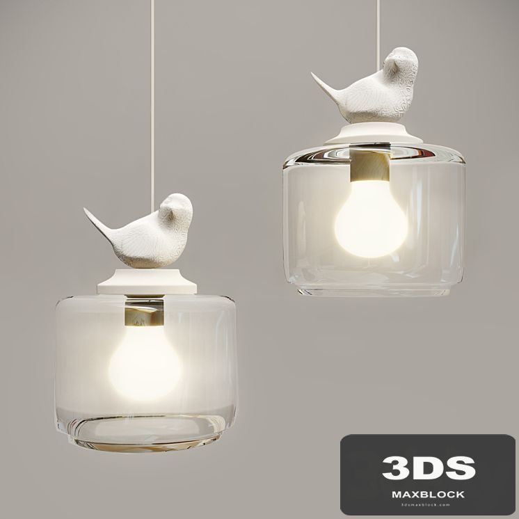 Loft Industry Glass Bird Pendant