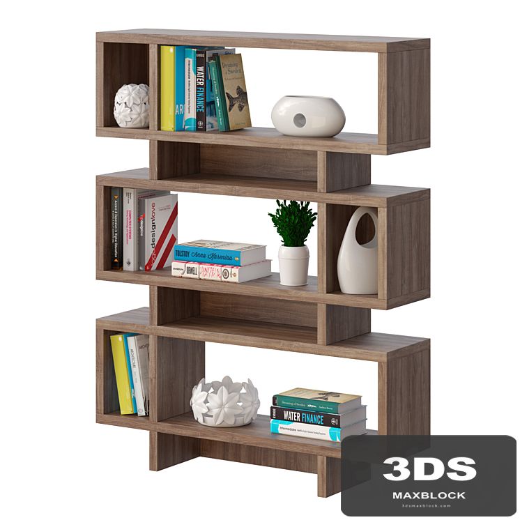 Bookcase with decor