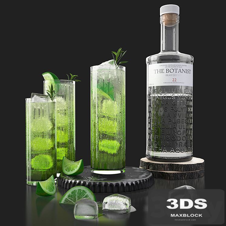 The Botanist gin and mojito with ice