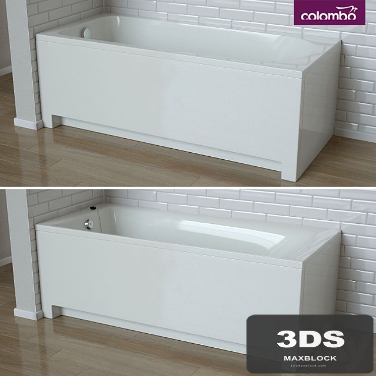 Baths "Accent", "Fortune" with universal front and side panels, Colombo