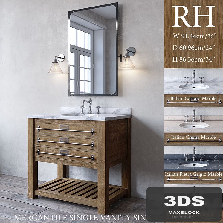 MERCANTILE SINGLE VANITY SINK