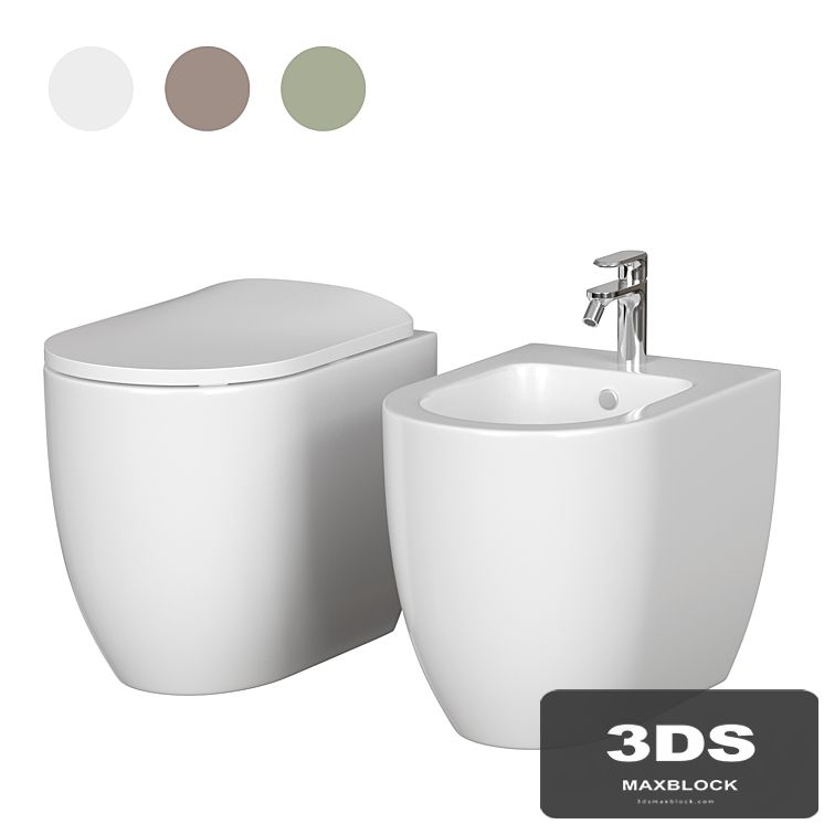 Floor Standing Toilet and bidet Artceram MONET