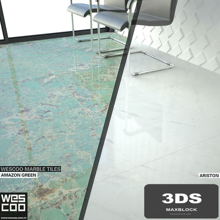 WESCOO Marble Tiles AMAZON GREEN, ARISTON