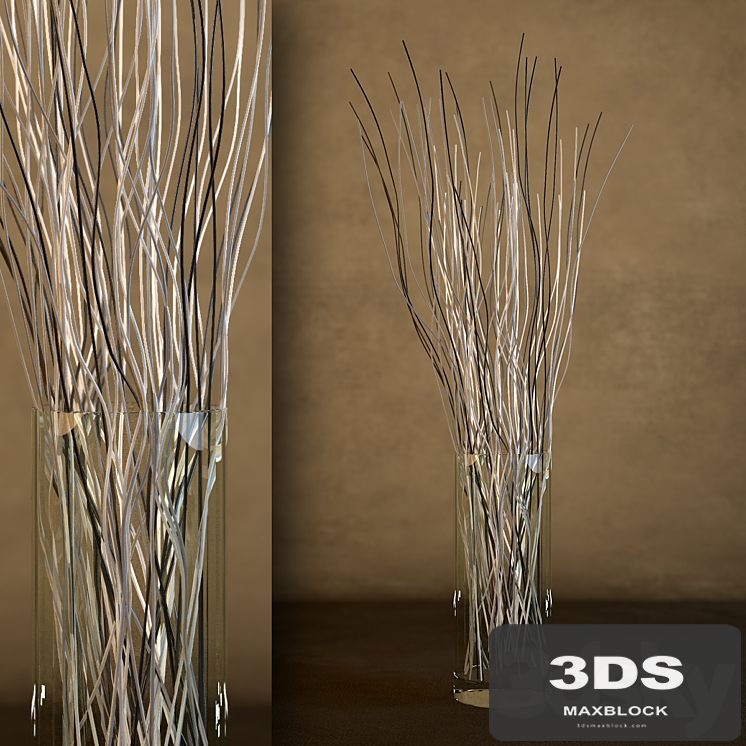 Vase with twigs
