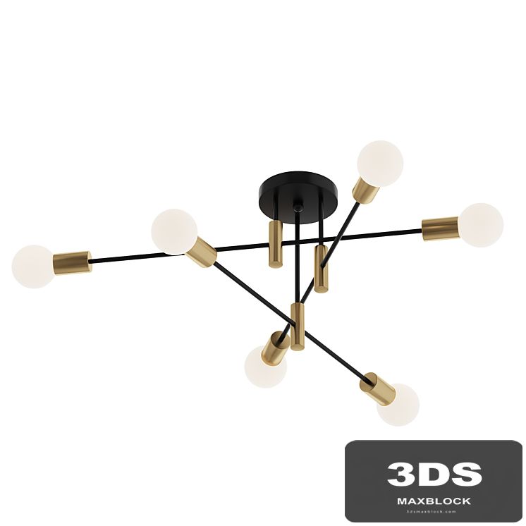 6 Light Sputnik Sphere Chandelier by George Oliver
