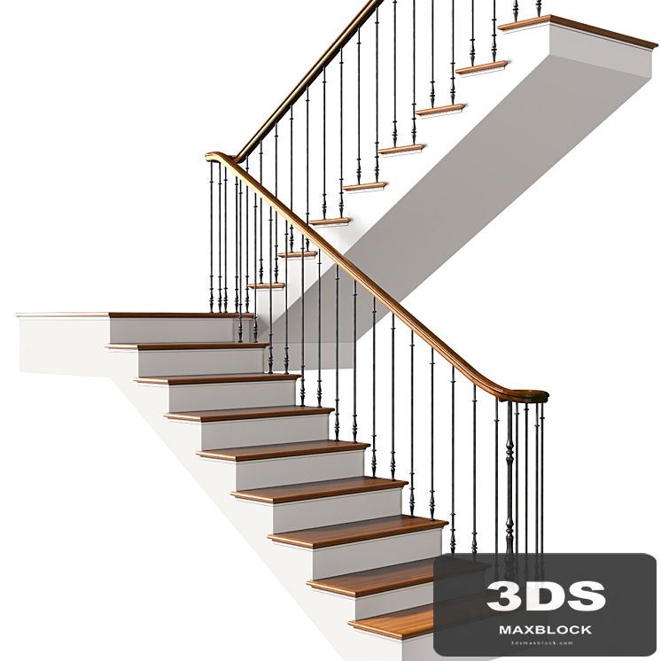 Modern Staircase in a classic style.Classic Modern  Art Deco interior Stair