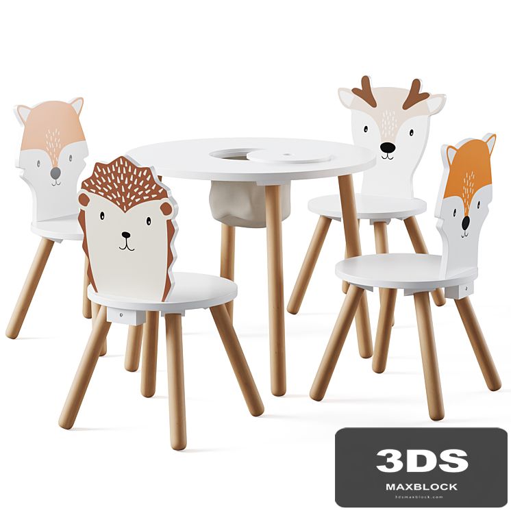 Dandelion Toddler Table & Animal Toddler Chair by Great little