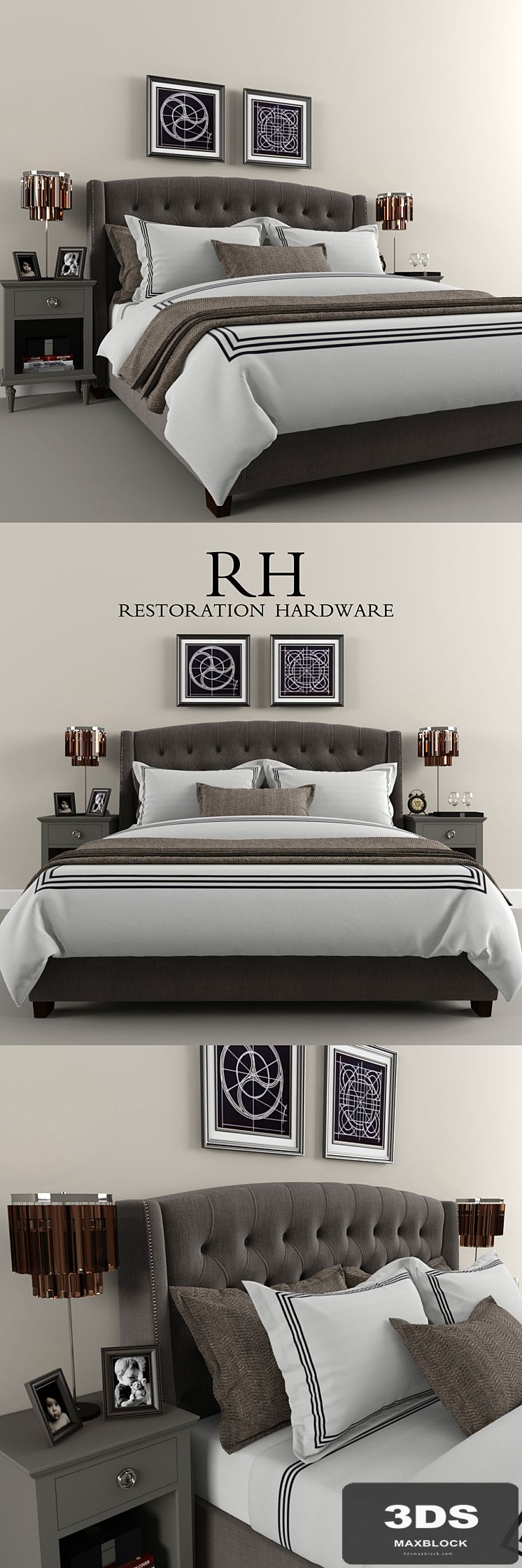 Restoration Hardware Warner Tufted bed