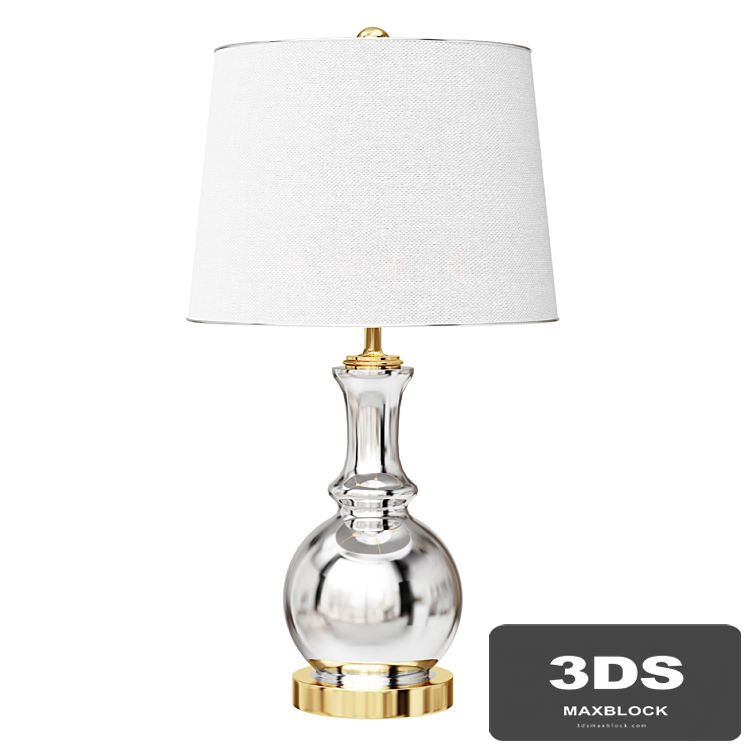 Lavelle 25 in. Mercury Silver/Brass Gold Glass Table Lamp (Set of 2)