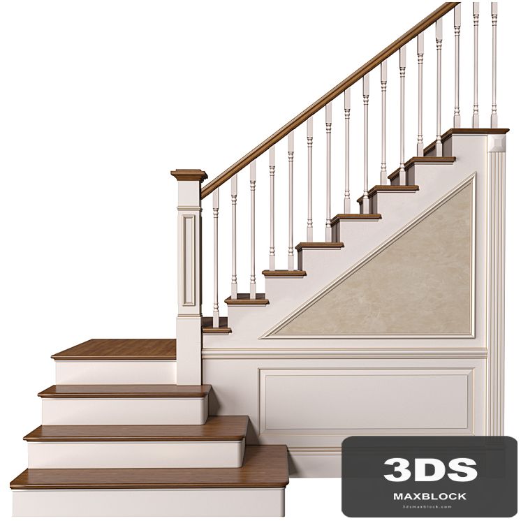 Stair in a classic style.Classic Modern interior Stair