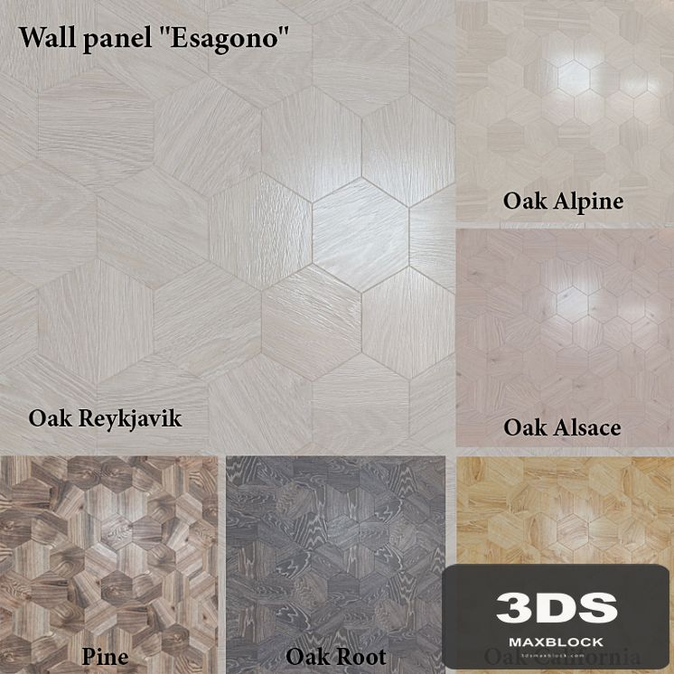 Wall panel "Esagono" (6 colors)