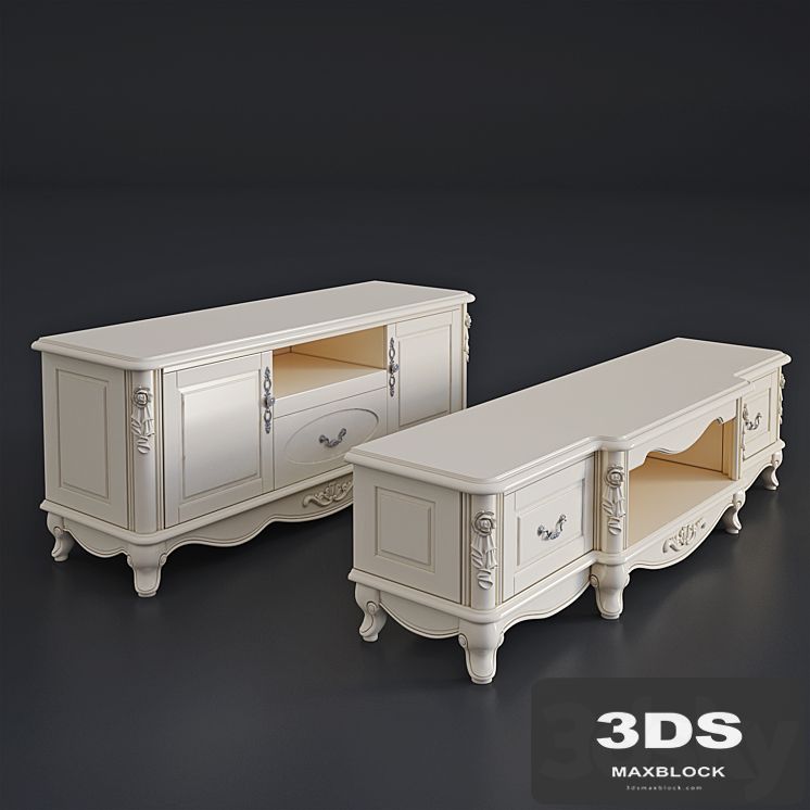 Two TV-stands "Milano". 8802