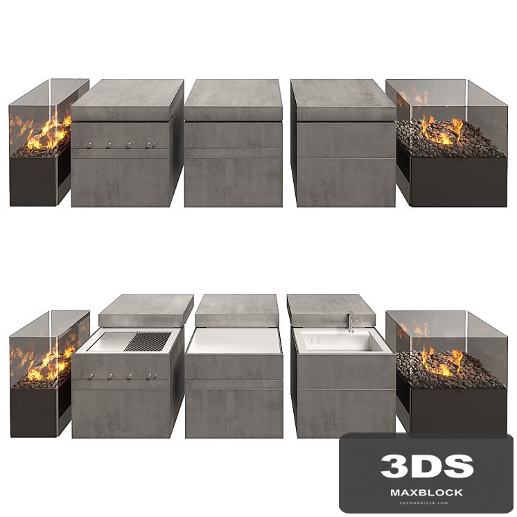 Steininger Rock.Air outdoor kitchen