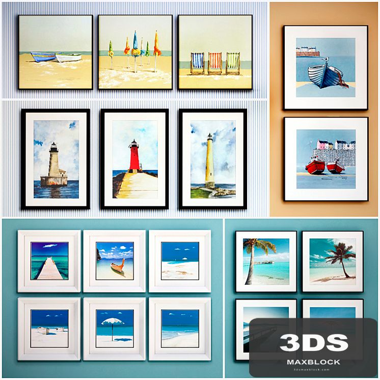 The picture in the frame: 20 piece (Collection 49) Sea theme