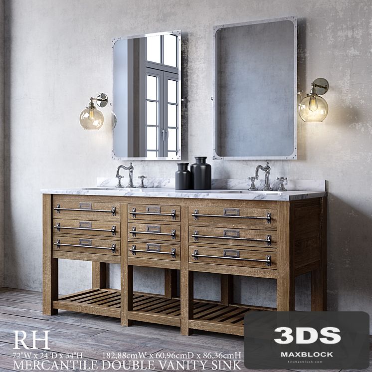 MERCANTILE DOUBLE VANITY SINK