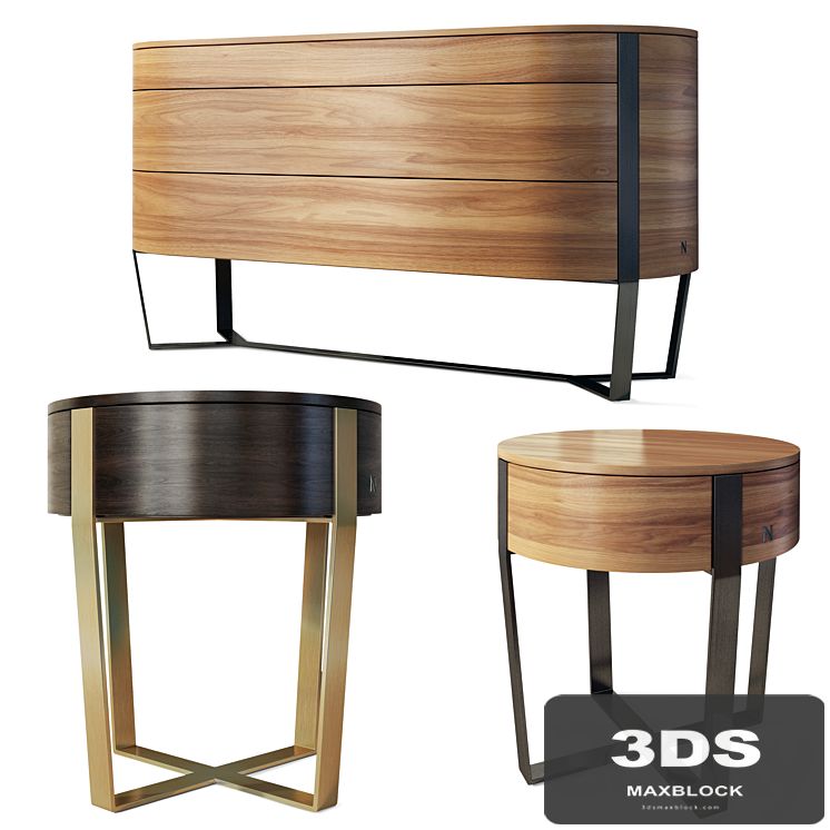 Bedside chest of drawers Venere Natuzzi