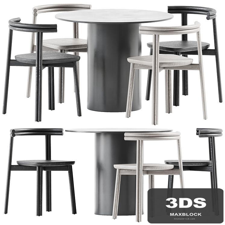 Dial Dining Table and Twill Chair by DesignByThem