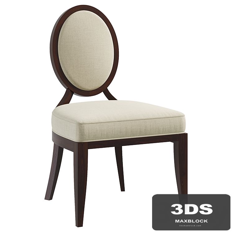 OVAL X BACK DINING SIDE CHAIR by Bakerfurniture