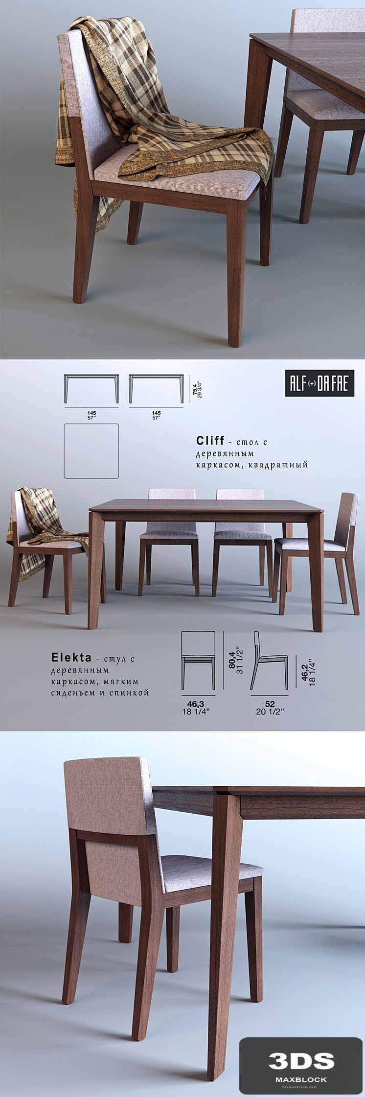 Cliff table and chair Elekta (Alf + Dafrè)